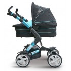 Универсальная коляска 2 в 1 ABC Design 4 TEC, turquoise-black, цвет бирюзовый с черным